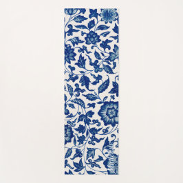 Elegant Vintage Blue French Country Chinoise Toile ヨガマット
