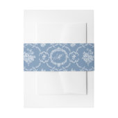 Elegant Vintage Blue Toile Monogram Wedding 招待状ベリーバンド (正面例)