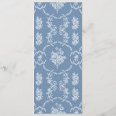 Elegant Vintage Blue Toile Monogram Wedding Menus メニュー (裏面)