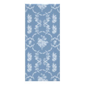 Elegant Vintage Blue Toile Monogram Wedding Menus ラックカード (裏面)