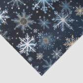 Elegant Vintage Blue White Snowflake Pattern 薄葉紙 (詳細)
