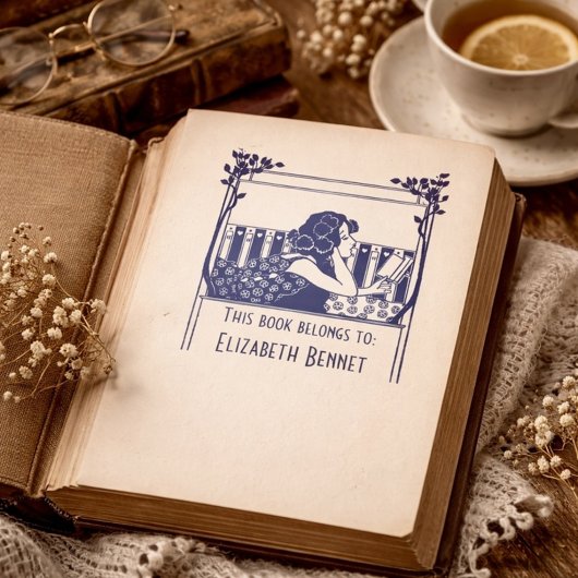 Elegant Vintage Bookplate セルフインキングスタンプ