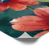 Elegant Vintage Botanical ポスター (角)