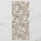 Elegant Vintage Botanical Frame Wedding Menu Card メニュー (裏面)