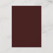 Elegant Vintage Burgundy Wedding RSVP QR Code エンクロージャーカード (裏面)