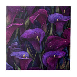 Elegant Vintage Calle Lilies  Tiles  タイル