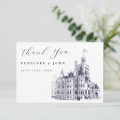 Elegant Vintage Castle Destination Wedding  サンキューカード (スタンド正面)