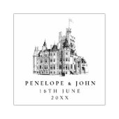 Elegant Vintage Castle Destination Wedding ラバースタンプ (インプリント)
