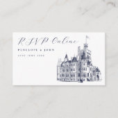 Elegant Vintage Castle Wedding Website エンクロージャーカード (正面)