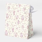 Elegant Vintage Chic Pink Angels Toile Wedding フェイバーボックス (裏面サイド)