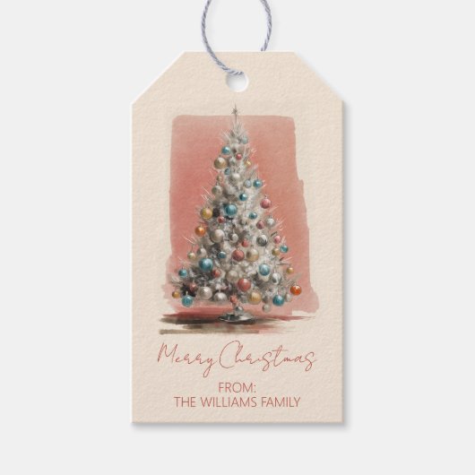 Elegant Vintage Christmas ギフトタグ (正面)