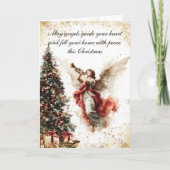 Elegant Vintage Christmas Angel シーズンカード (正面)
