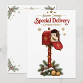 Elegant Vintage Christmas Card シーズンカード (正面/裏面)
