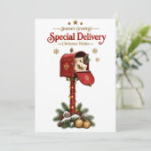 Elegant Vintage Christmas Card シーズンカード (スタンド正面)