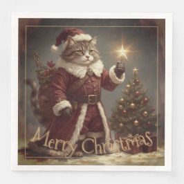 Elegant Vintage Christmas Kitty