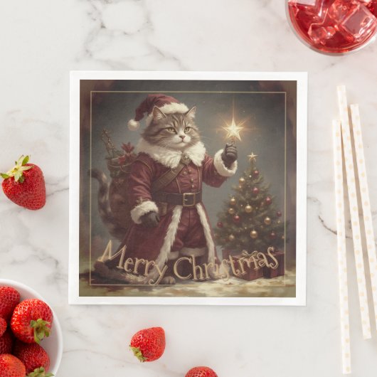 Elegant Vintage Christmas Kitty (インサイチュ)