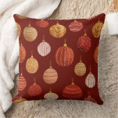 Elegant Vintage Christmas Ornament Pillow クッション (ブランケット)