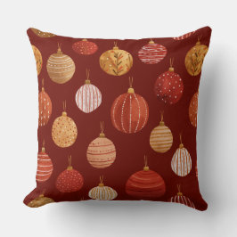Elegant Vintage Christmas Ornament Pillow クッション