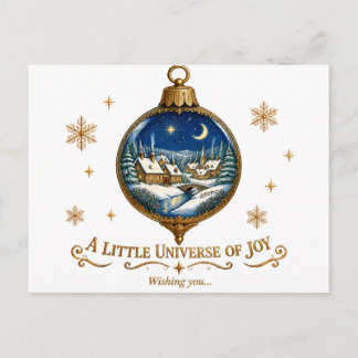 Elegant Vintage Christmas Ornament Postcard ポストカード