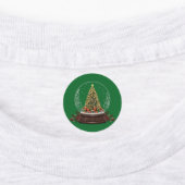 Elegant Vintage Christmas Tree Snow Globe ラベル (貼付)