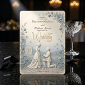 Elegant Vintage Effect Wedding 招待状