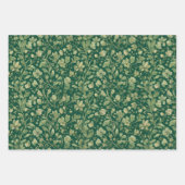 Elegant Vintage Flora Botanical Pattern  ラッピングペーパーシート (正面2)