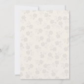 Elegant Vintage Floral Bridal Shower Invitation 招待状 (裏面)