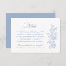 Elegant Vintage Floral Dusty Blue Wedding Details