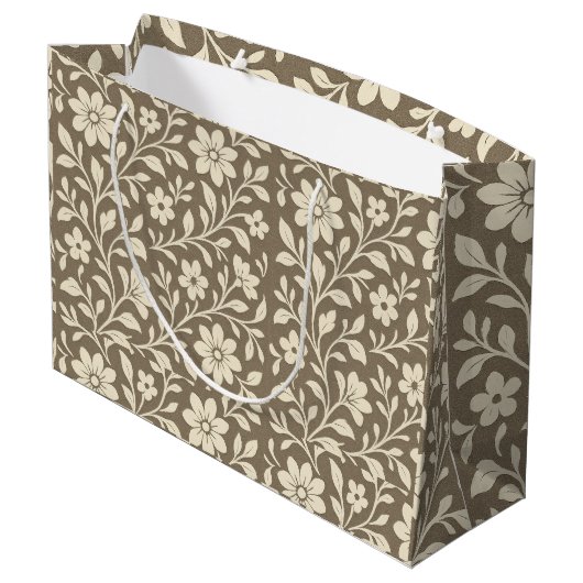  Elegant Vintage Floral Gift Bag ラージペーパーバッグ (裏面アングル)