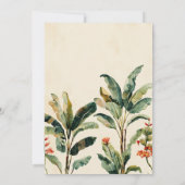 Elegant Vintage Floral Indian Hindu Wedding 招待状 (裏面)