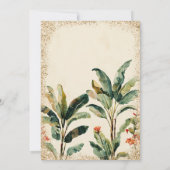 Elegant Vintage Floral Indian Hindu Wedding 招待状 (裏面)