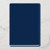 Elegant Vintage Floral Library Book Wedding 箔招待状 (裏面)