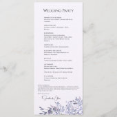 Elegant Vintage Floral Wedding Program  プログラム (裏面)