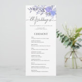Elegant Vintage Floral Wedding Program  プログラム (スタンド正面)