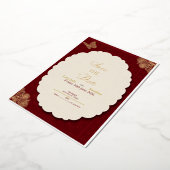 Elegant, vintage foil invitation 箔招待状 (回転した状態)