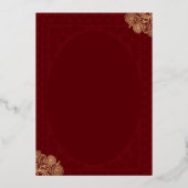 Elegant, vintage foil invitation 箔招待状 (裏面)