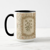 Elegant Vintage French Engraved Floral  Pattern マグカップ (左)