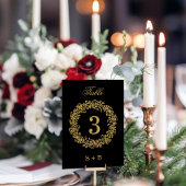 Elegant Vintage French Gold Floral  Wedding  招待状