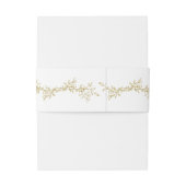 Elegant Vintage Gold Botanical Floral Wedding 招待状ベリーバンド (裏面例)