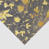 Elegant Vintage Gold Floral Handwriting Decoupage 薄葉紙 (詳細)