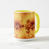  Elegant Vintage Gold Notes マグカップ (正面右)