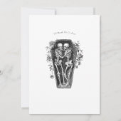 Elegant Vintage Gothic Black Toile Skull Wedding 招待状 (裏面)