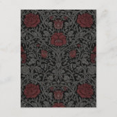 Elegant Vintage Gothic Moody Botanical Wedding エンクロージャーカード (裏面)