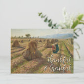 Elegant Vintage Grateful and Thankful Harvest シーズンカード (スタンド正面)