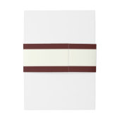 Elegant Vintage Ivory Dark Burgundy Wedding 招待状ベリーバンド (裏面例)