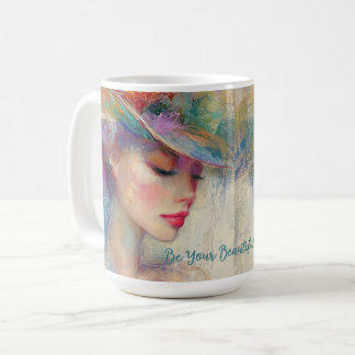 Elegant Vintage Lady in Fashion Hat Coffee Mug コーヒーマグカップ