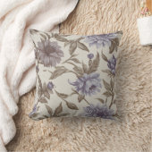 Elegant Vintage Lavender Floral Pattern クッション (ブランケット)