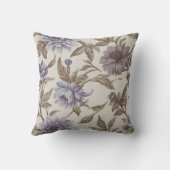Elegant Vintage Lavender Floral Pattern クッション (裏面)