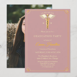 Elegant Vintage Medical Graduation Invitation | Du 招待状
