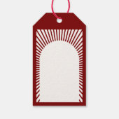 Elegant Vintage Merry Christmas Red and White ギフトタグ (裏面)